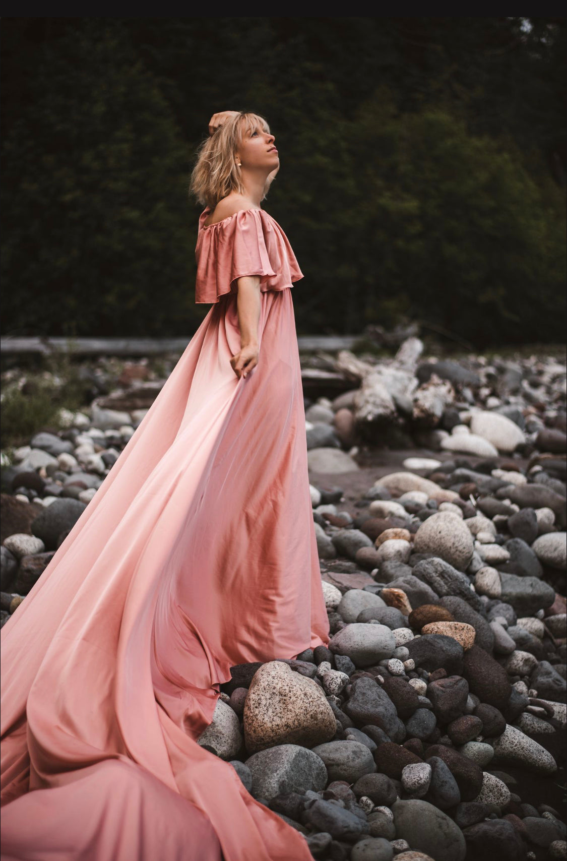 Peach (long train dress) - buy