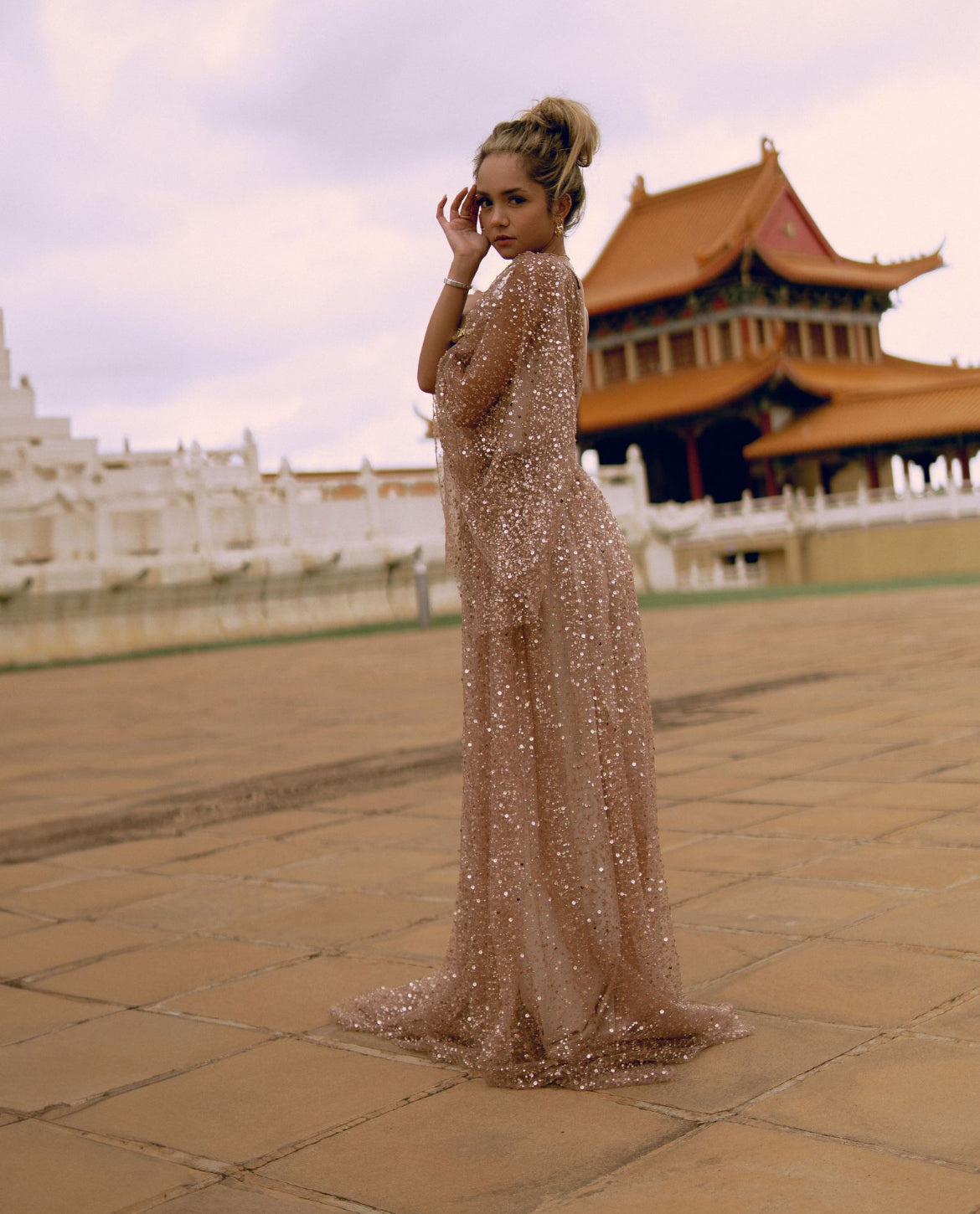 Alexandria boho wedding dress