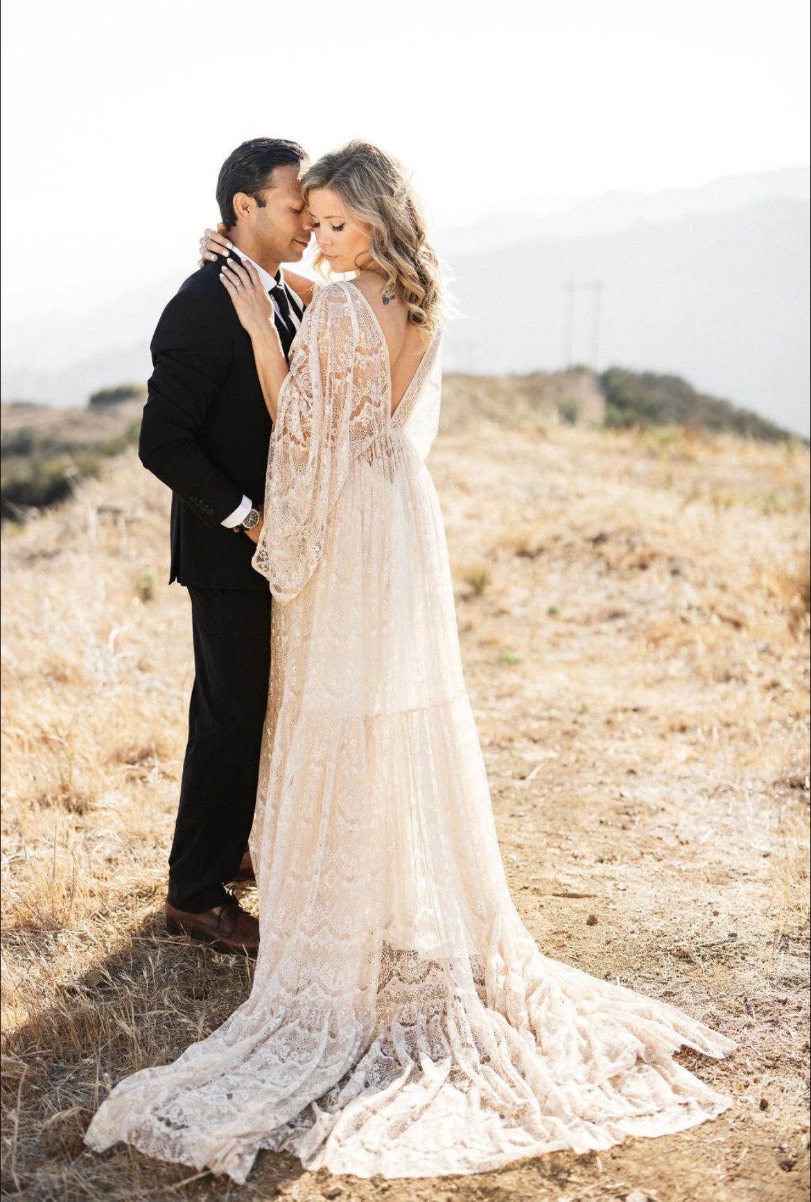 Alexandria boho wedding dress buy Dalliance Bespoke