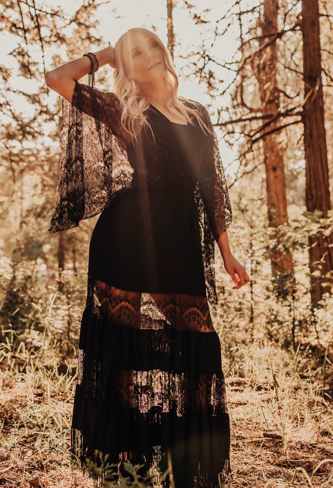 Stevie nicks outlet black lace dress